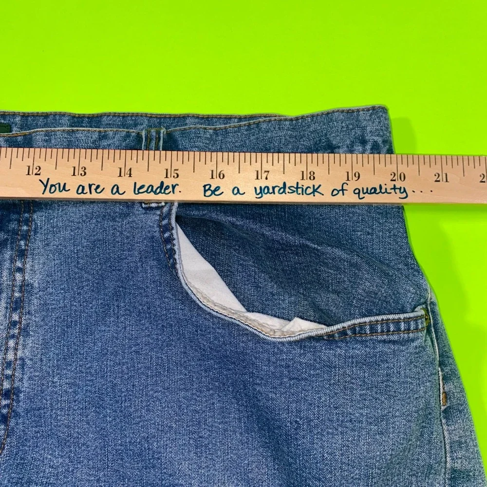 Lauren Ralph Lauren Jeans Co Womens 20W‎ Medium Wash Straight Leg Denim Blue